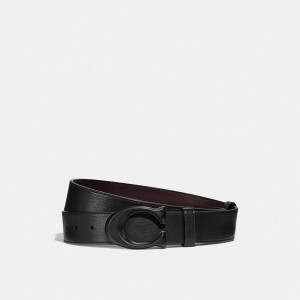 Black Men Coach Signature Buckle Cut To Size Reversible Belt 38 Mm Belts | MY_CH10926