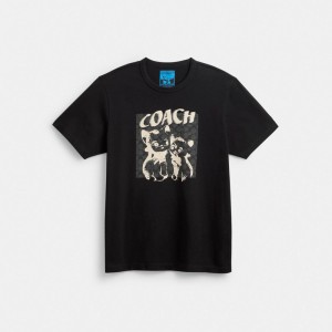 Black Men Coach The Lil Nas X Drop Signature Cats T Shirts | MY_CH63122