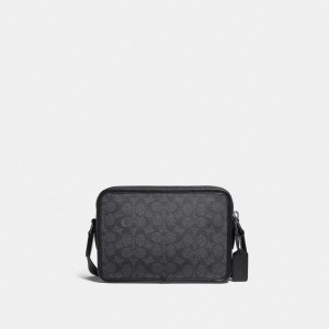 Black Women Coach Charter 24 In Signature Crossbody Bags | MY_CH72223