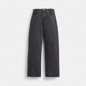 Black Women Coach Loose Fit Jeans | MY_CH49119