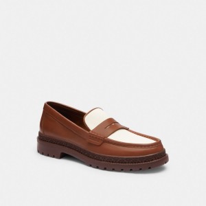 Brown Men Coach Cooper Loafers | MY_CH77856