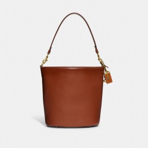 Brown Women Coach Dakota Bucket Glovetanned Leather Shoulder Bags | MY_CH89934