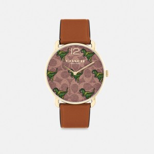 Brown Women Coach Elliot 36 Mm Watches | MY_CH13278