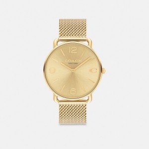 Gold Men Coach Elliot 41 Mm Watches | MY_CH79531