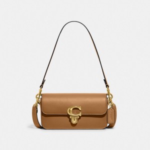 Light Brown Women Coach Studiouette Glovetanned Leather Crossbody Bags | MY_CH20192