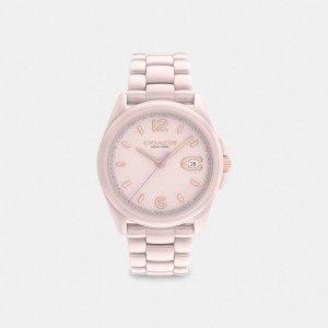 Pink Women Coach Greyson 36 Mm Blush Watches | MY_CH15400