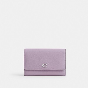 Purple Women Coach Essential Medium Flap In Colorblock Large Wallets | MY_CH74738