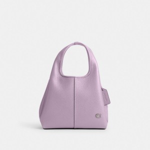 Purple Women Coach Lana Shoulder 23 Polished Pebble Leather Crossbody Bags | MY_CH69499