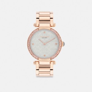 Rose Gold Women Coach Cary 34 Mm Watches | MY_CH92564