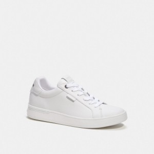 White Women Coach Lowline Low Top Optic Sneakers | MY_CH87735