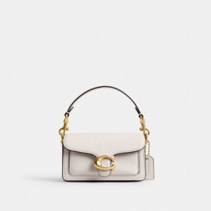 White Women Coach Tabby 12 Polished Pebble Leather Crossbody Bags | MY_CH24898