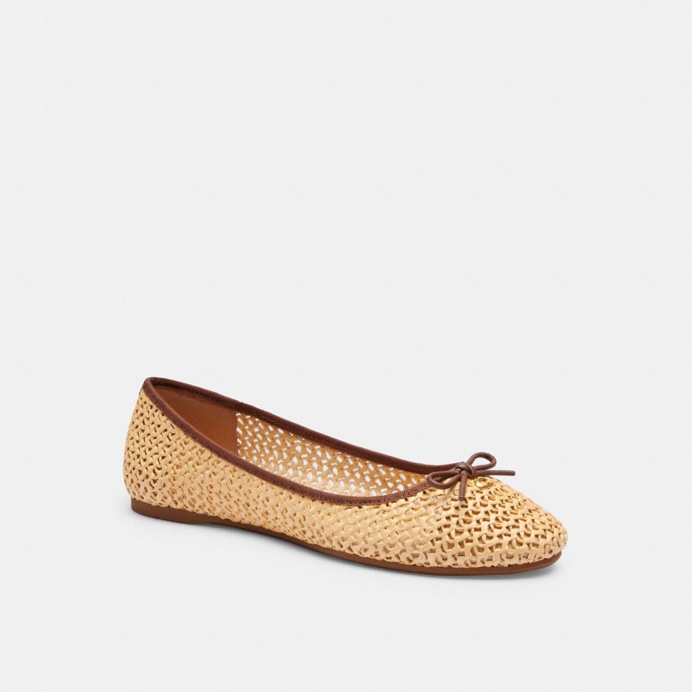 Beige Women Coach Abigail Flat Natural Loafers | MY_CH16932