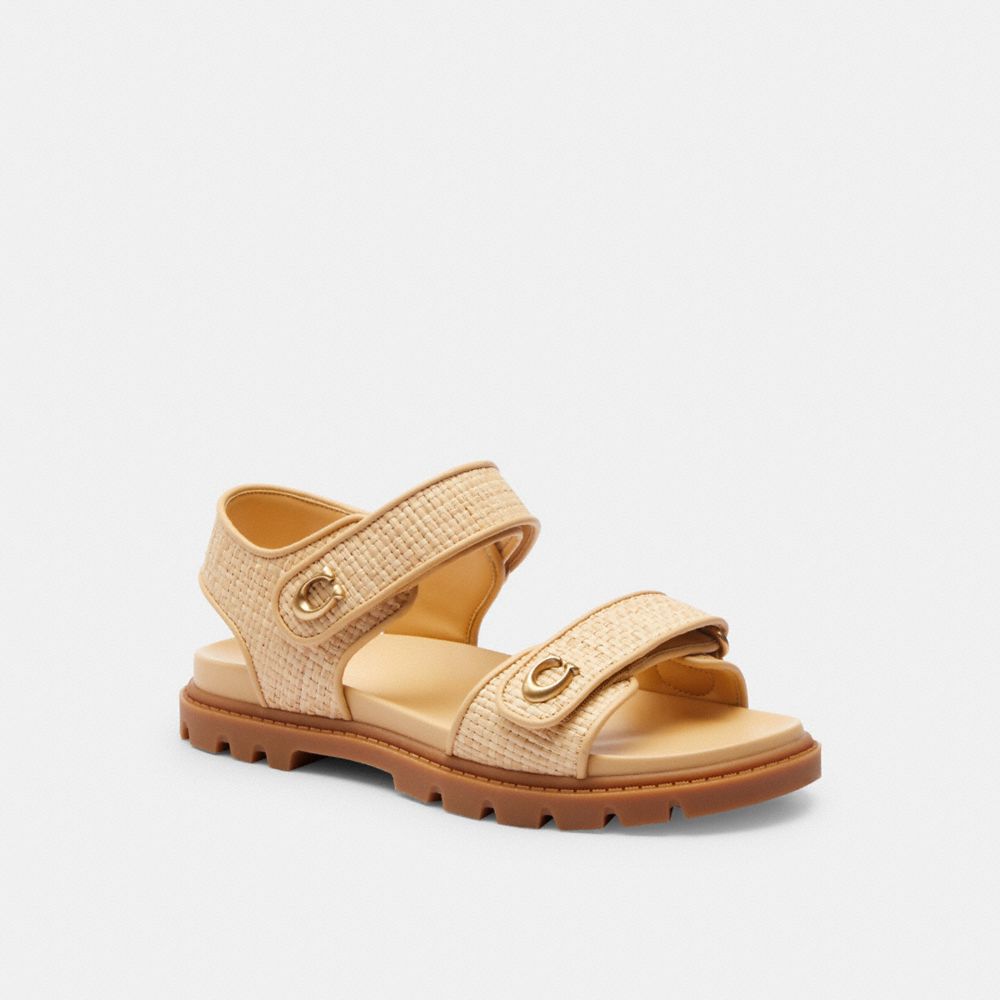 Beige Women Coach Brynn Natural Sandals | MY_CH36900