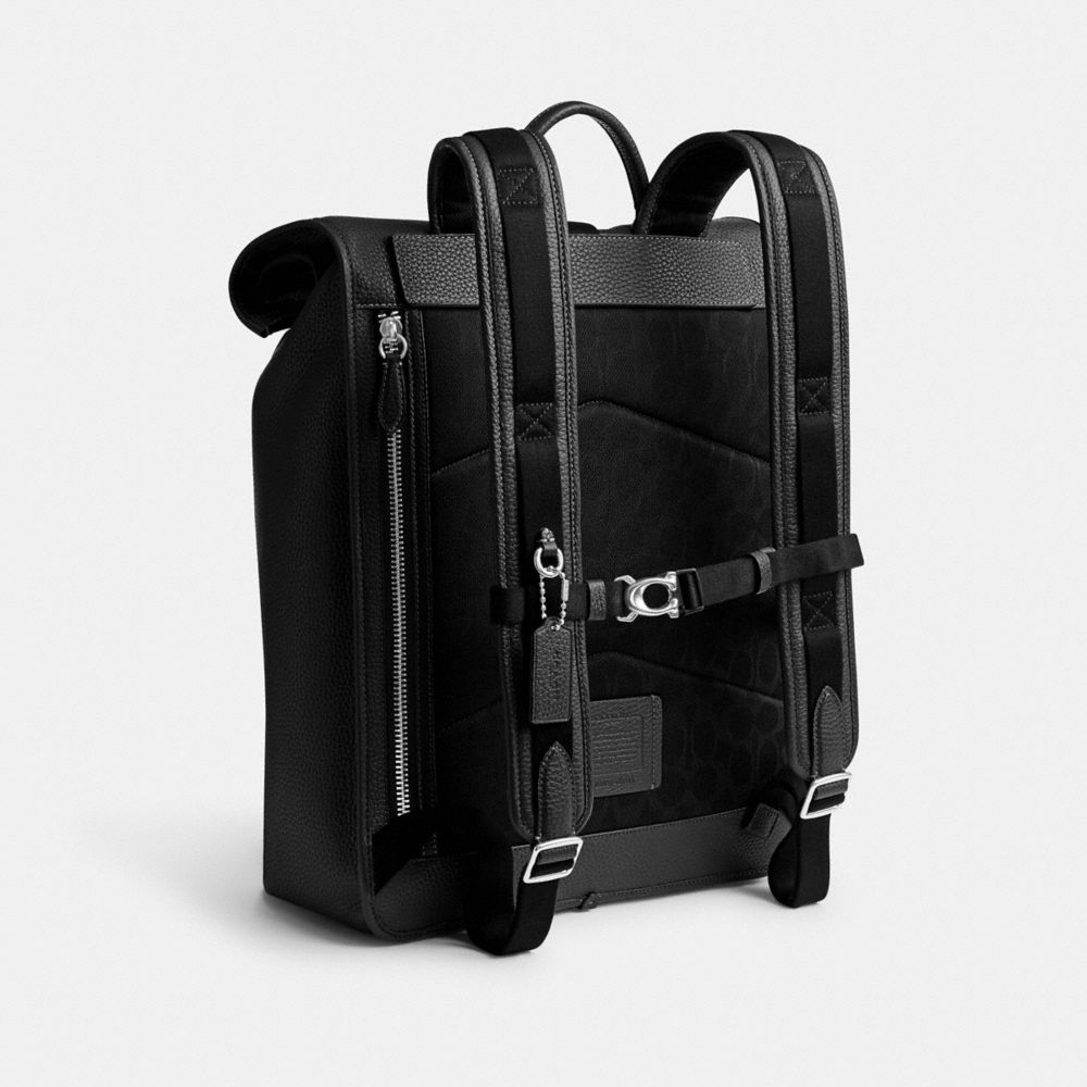 Black Men Coach Beck Roll Top Backpacks | MY_CH52414