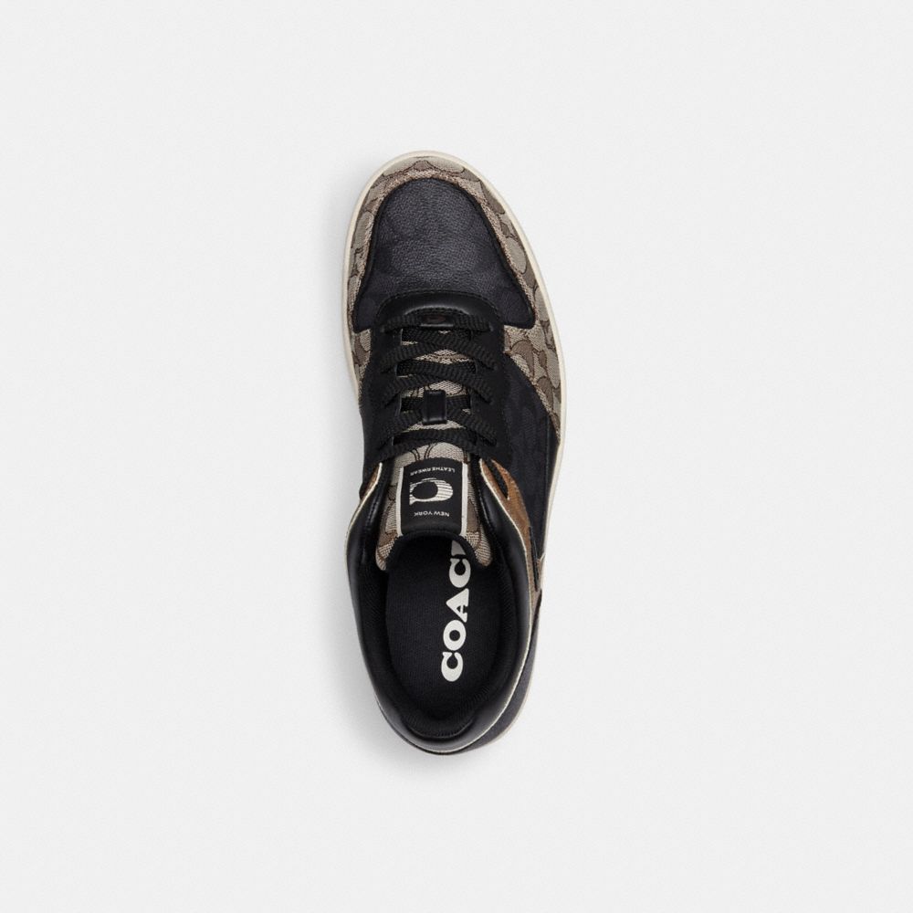 Black Men Coach C201 In Signature Sneakers | MY_CH17655