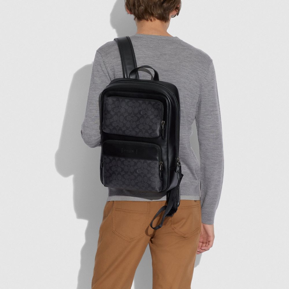 Black Men Coach Gotham In Signature Backpacks | MY_CH18405