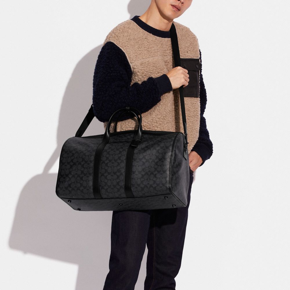 Black Men Coach Gotham In Signature Canvas Copper Duffle Bags | MY_CH32287