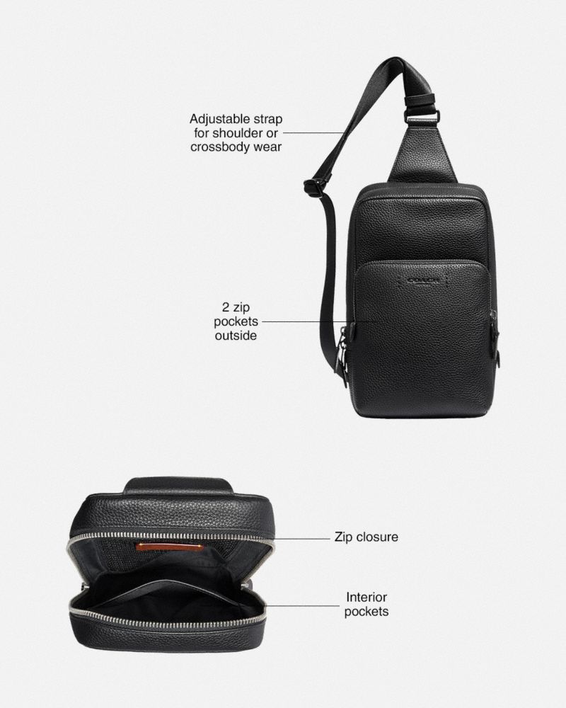 Black Men Coach Gotham Pack In Signature Backpacks | MY_CH62305