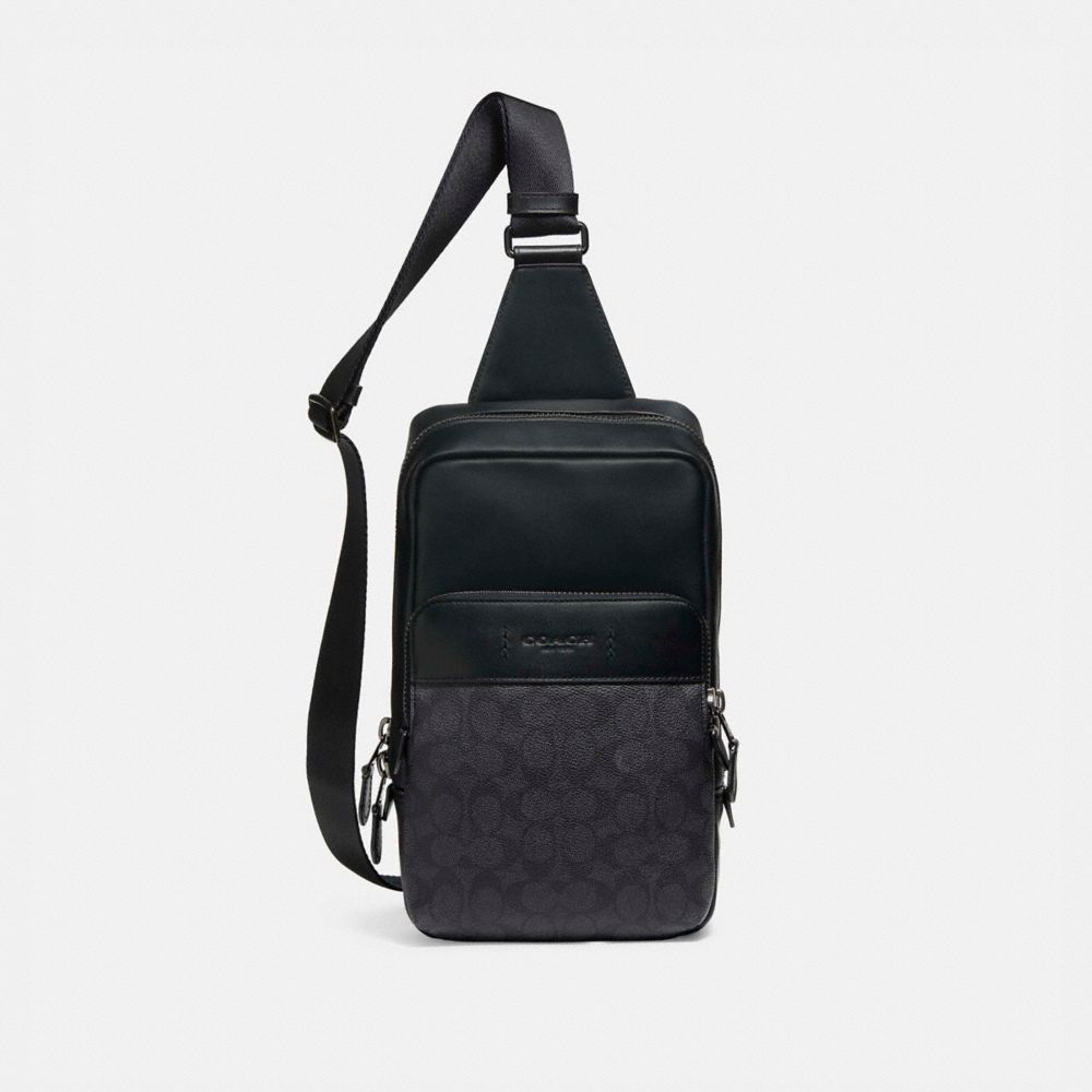 Black Men Coach Gotham Pack In Signature Backpacks | MY_CH62305