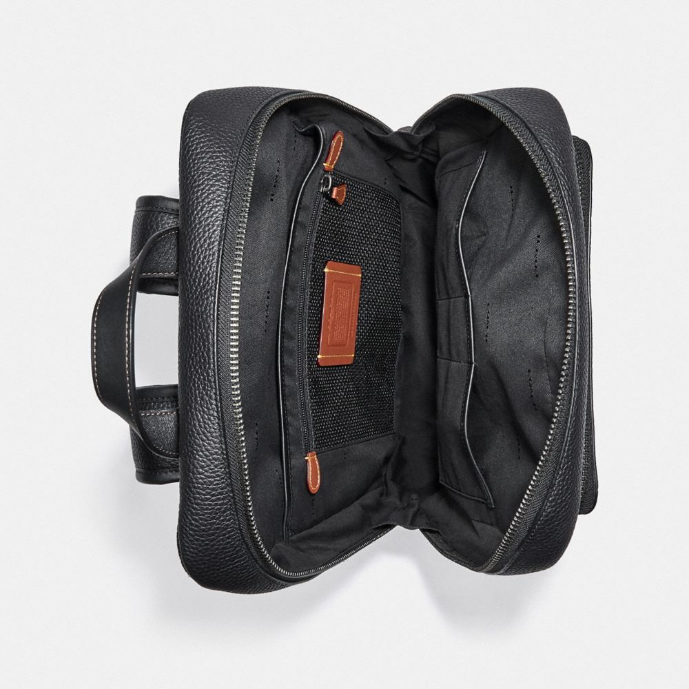 Black Men Coach Gotham Pebbled Leather Backpacks | MY_CH89608