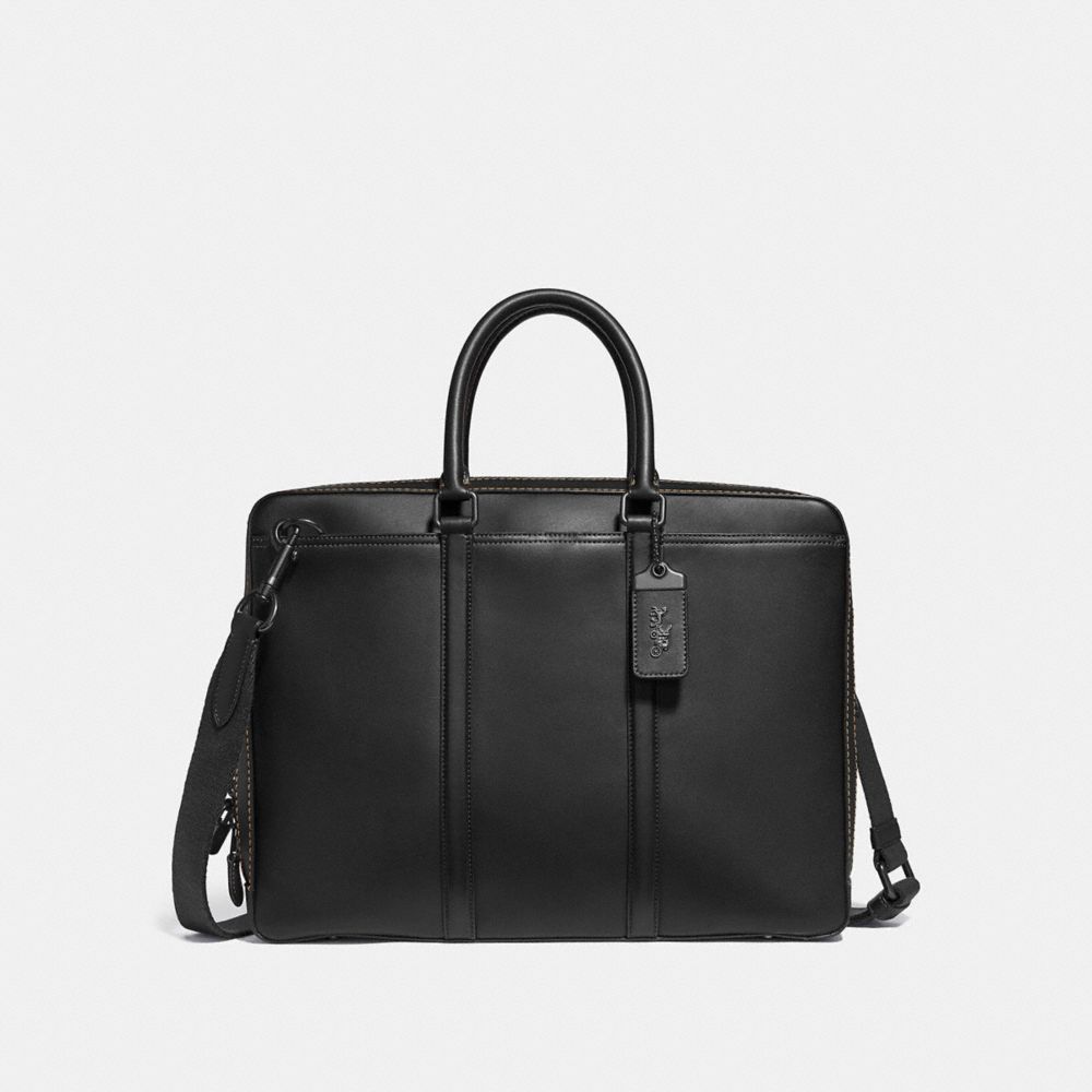 Black Men Coach Metropolitan Slim Copper Briefcase | MY_CH86195