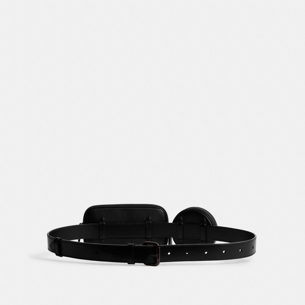 Black Men Coach Multi Pouch Belt Belt Bags | MY_CH27671