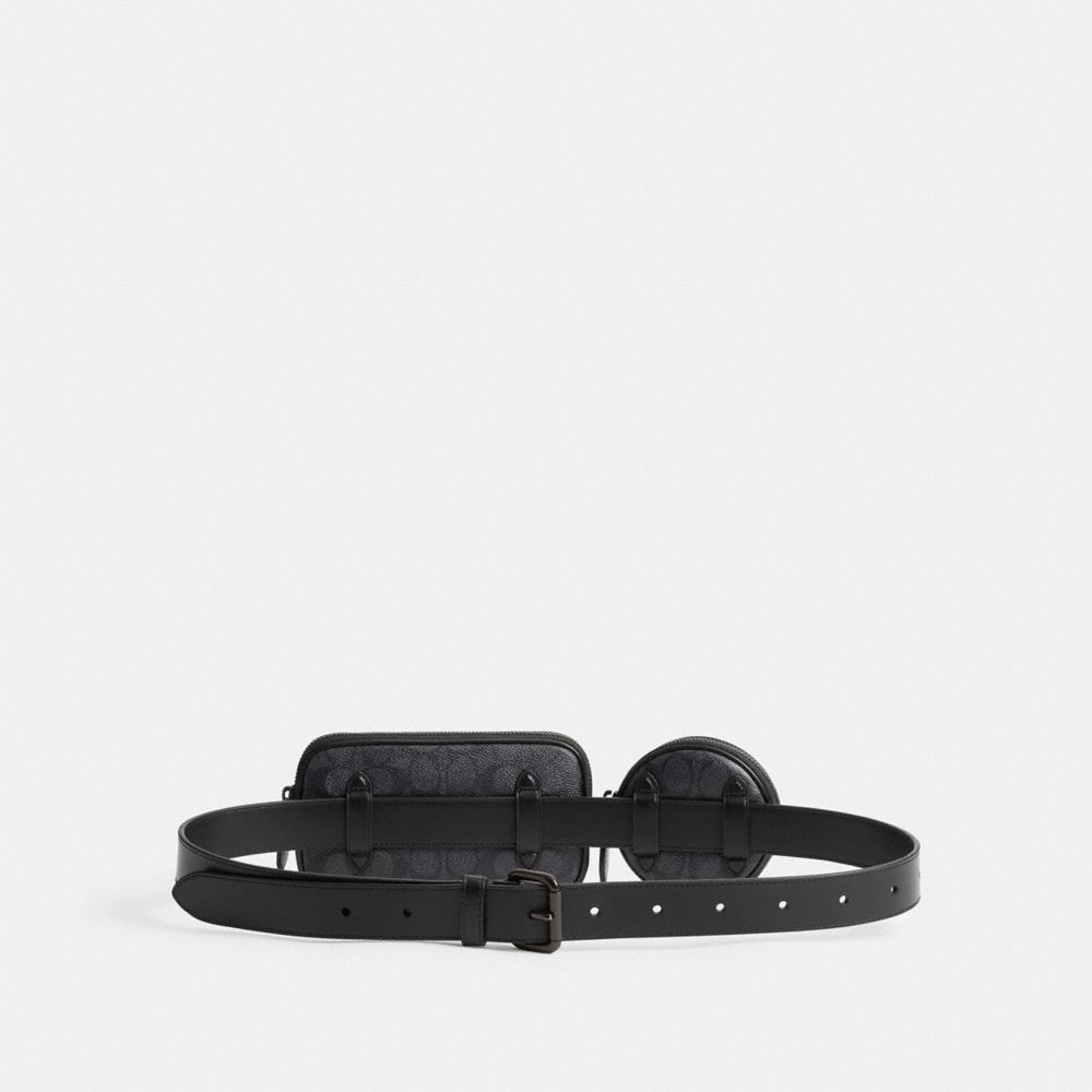 Black Men Coach Multi Pouch Belt In Signature Belt Bags | MY_CH70180