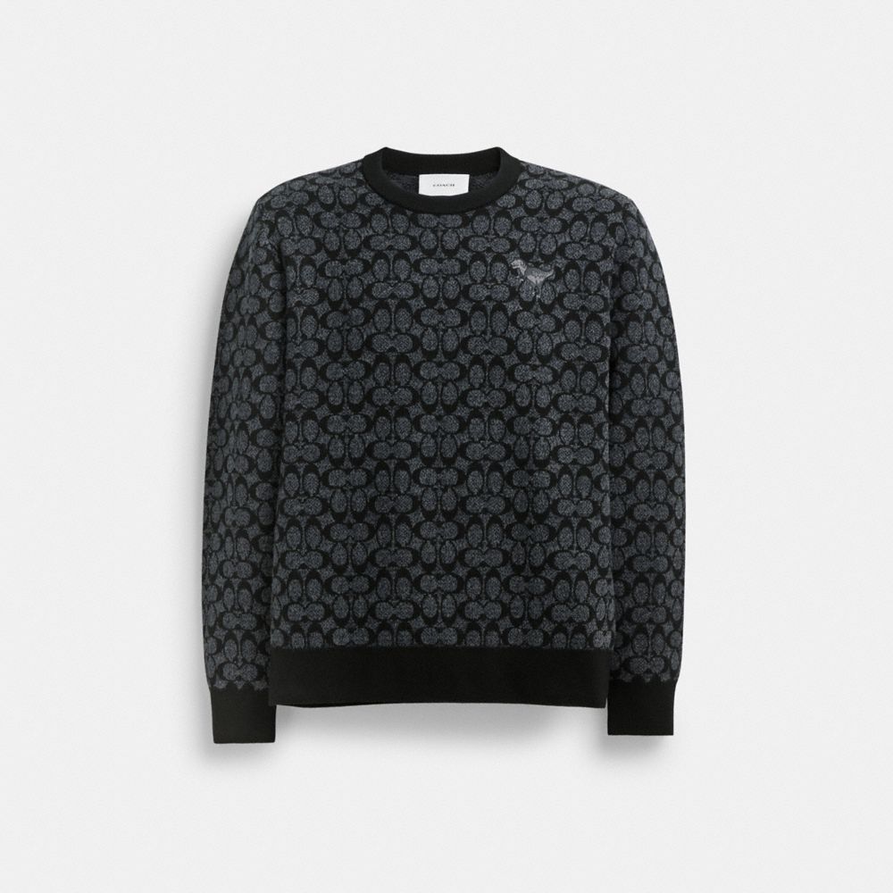 Black Men Coach Rexy Signature Sweaters | MY_CH56542