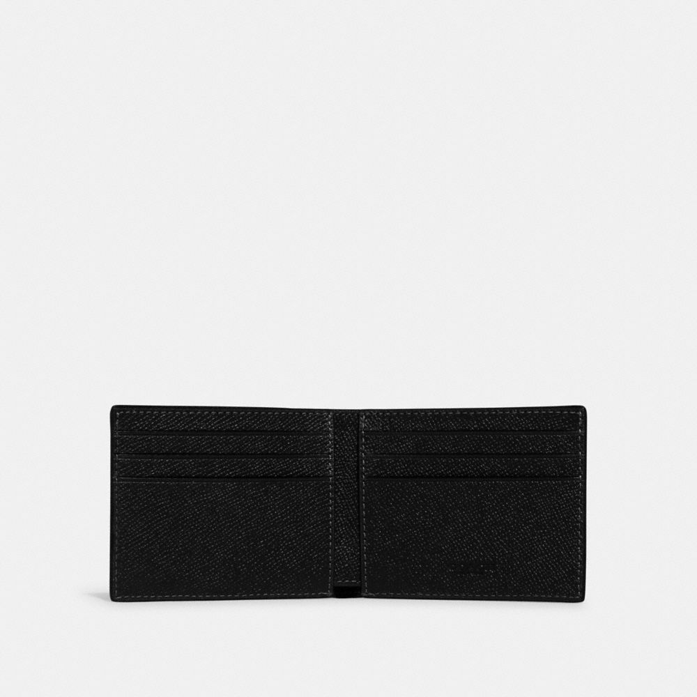 Black Men Coach Slim Billfold Wallet Crossgrain Leather Billfolds | MY_CH73024