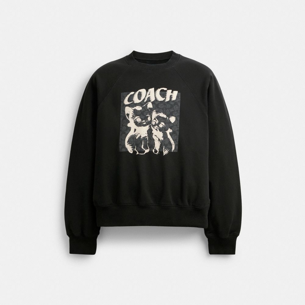 Black Men Coach The Lil Nas X Drop Signature Cats Crewneck Sweatshirts | MY_CH11488