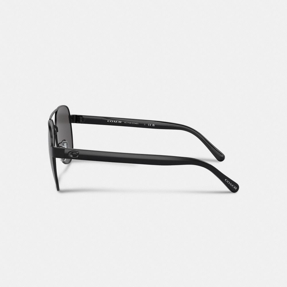 Black Men Coach Wire Frame Pilot Sunglasses | MY_CH51313