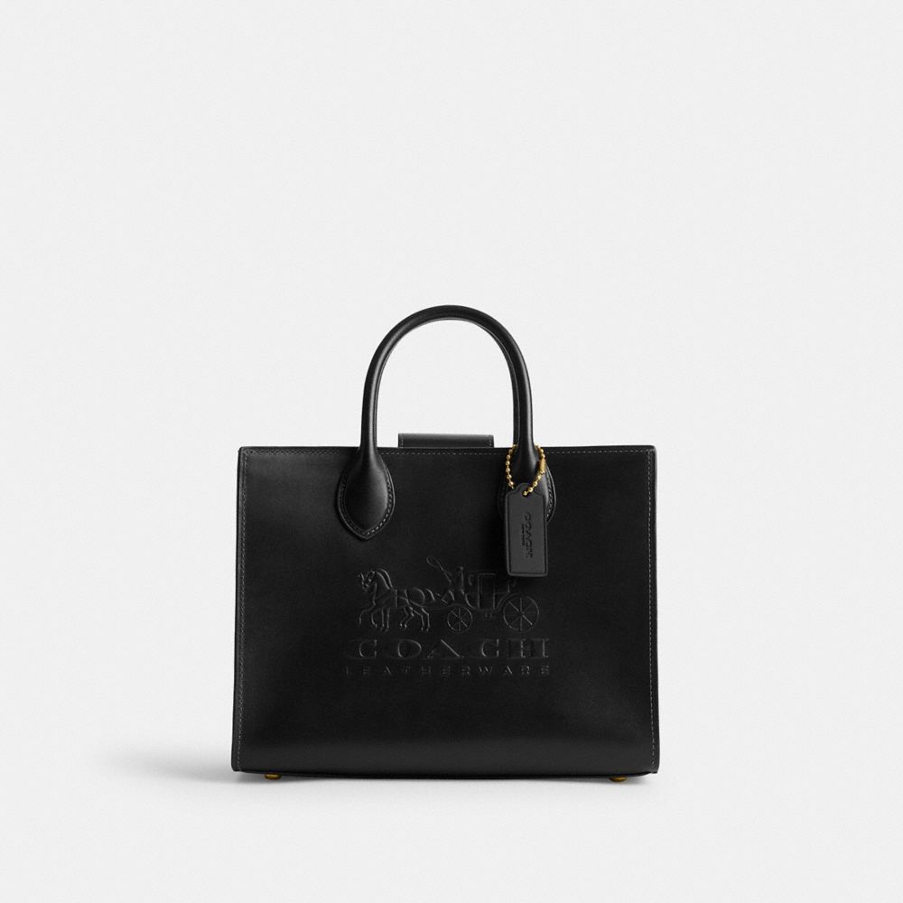 Black Women Coach Ace 26 Brass Tote Bag | MY_CH31925