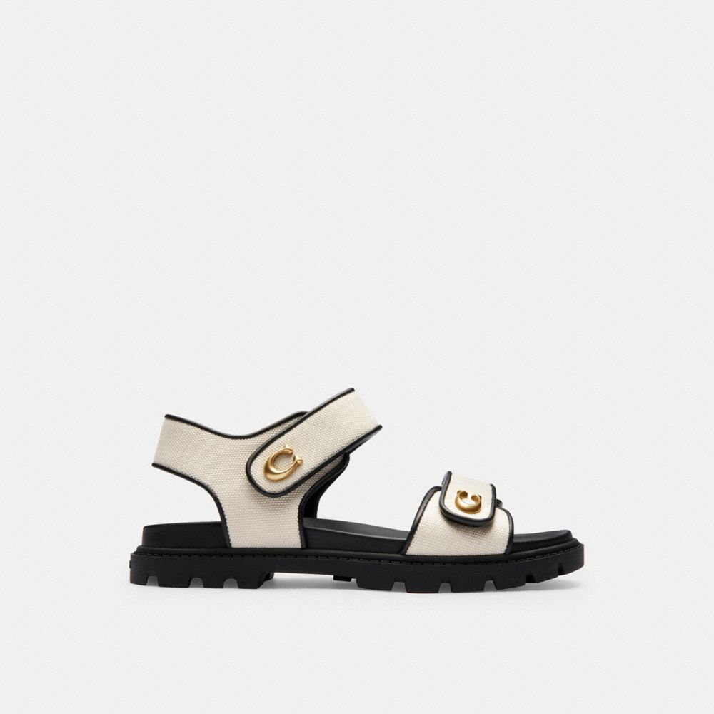 Black Women Coach Brynn Chalk Sandals | MY_CH14313