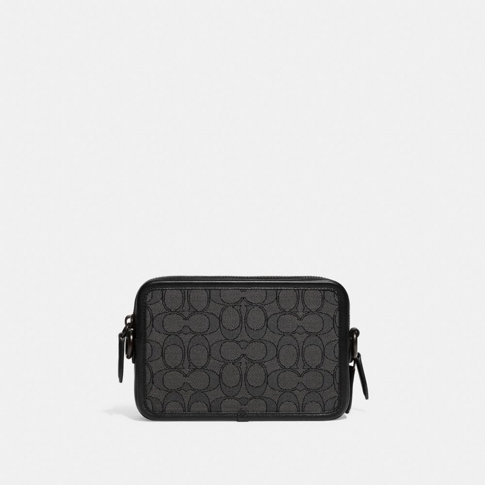 Black Women Coach Charter In Signature Jacquard Crossbody Bags | MY_CH47937