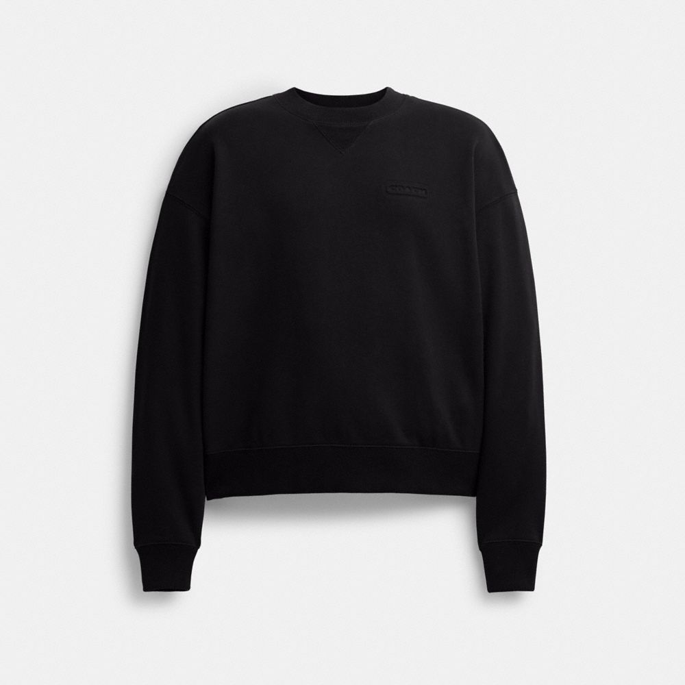 Black Women Coach Essential Crewneck Tops | MY_CH62352