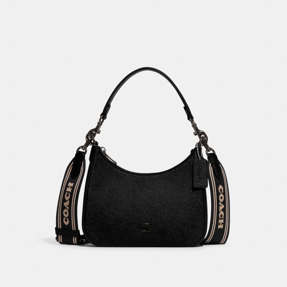 Black Women Coach Hobo With Signature Crossbody Bags | MY_CH12134