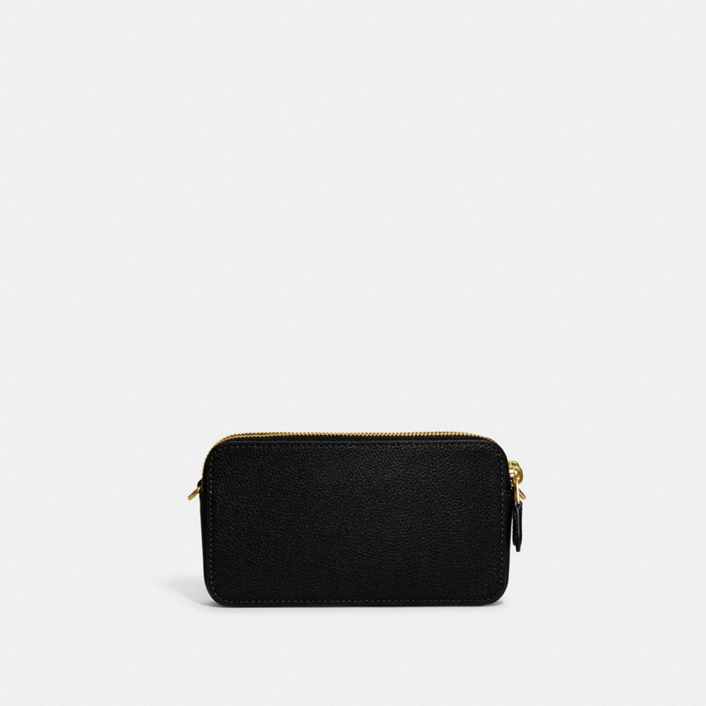 Black Women Coach Kira Polished Pebble Leather Crossbody Bags | MY_CH85105