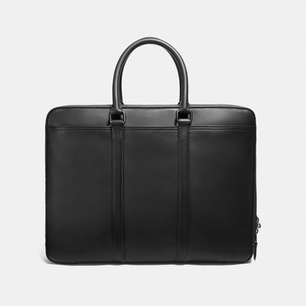 Black Women Coach Metropolitan Slim Copper Briefcase | MY_CH18199