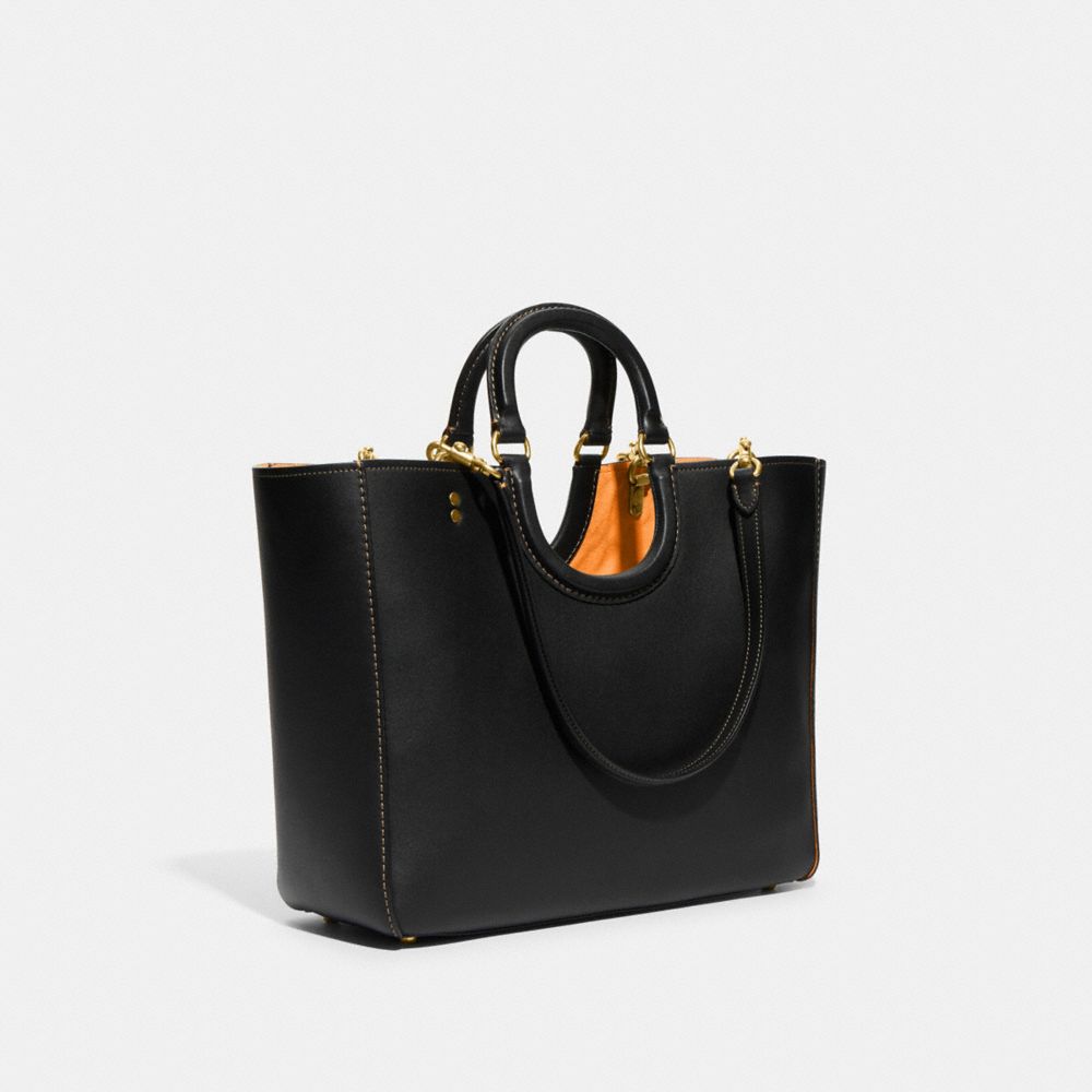 Black Women Coach Rae Glovetanned Leather Tote Bag | MY_CH36713