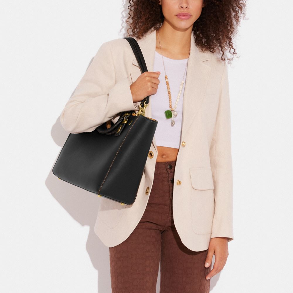 Black Women Coach Rae Glovetanned Leather Tote Bag | MY_CH36713