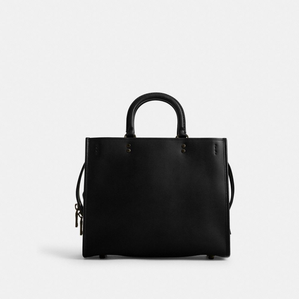 Black Women Coach Rogue Glovetanned Leather Handbag | MY_CH23554