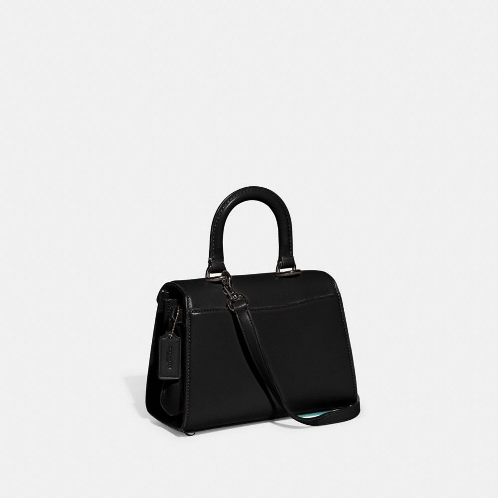 Black Women Coach Sammy Top Handle 21 Calf Leather Crossbody Bags | MY_CH57525