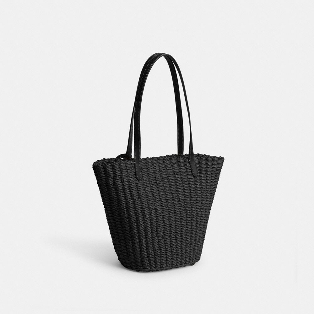 Black Women Coach Small Straw Tote Bag | MY_CH28802