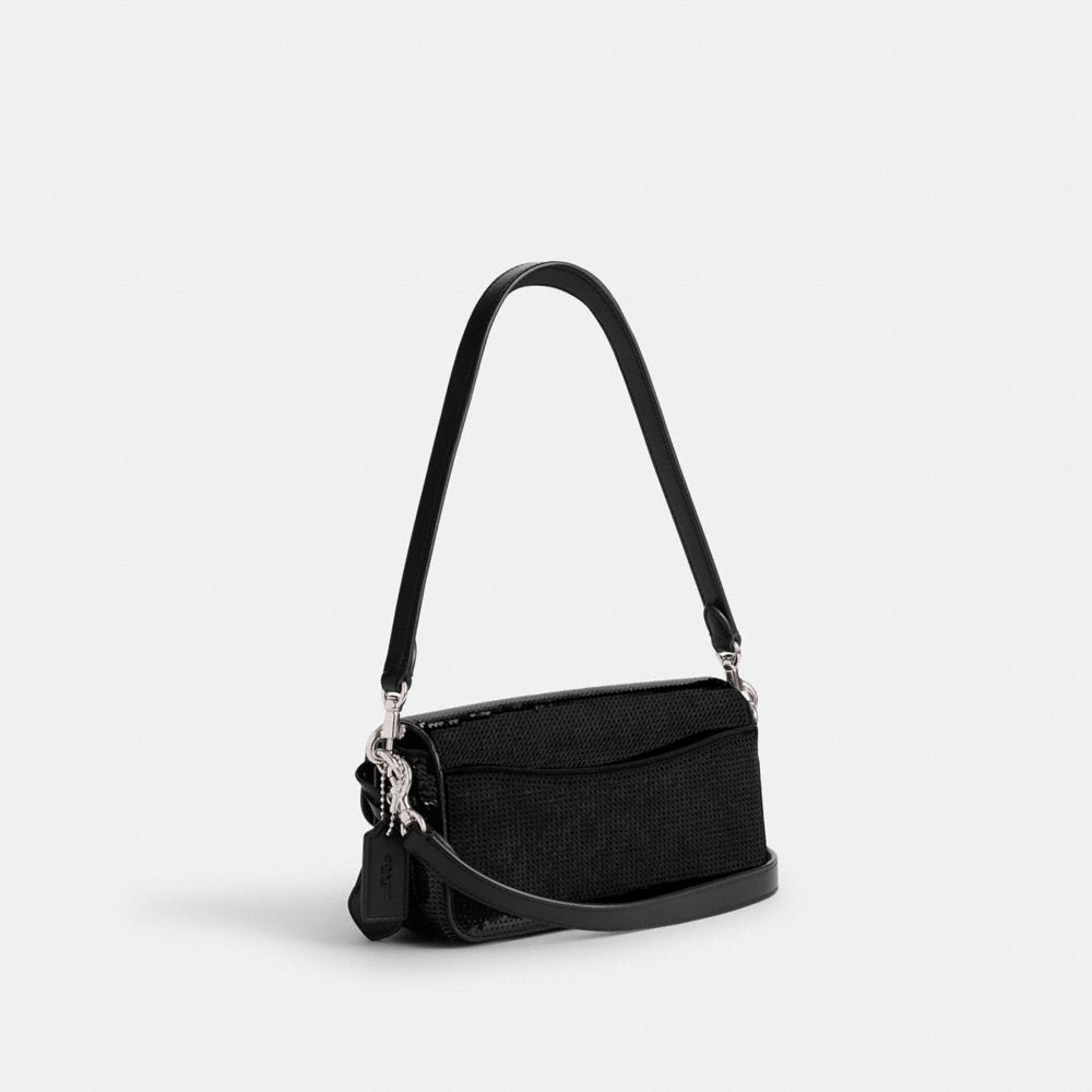 Black Women Coach Studiouette With Sequins Calf Leather Crossbody Bags | MY_CH22061