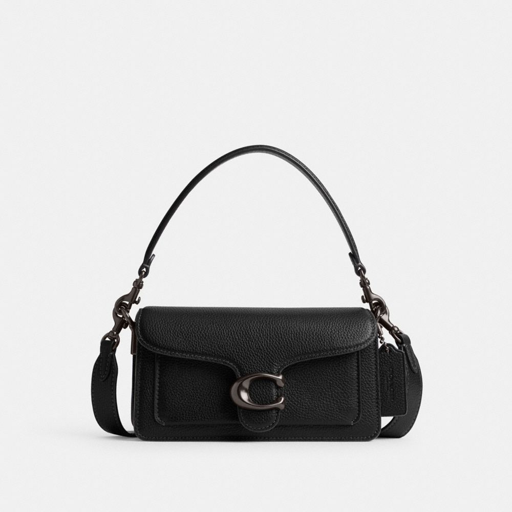 Black Women Coach Tabby 20 Polished Pebble Leather Shoulder Bags | MY_CH56092