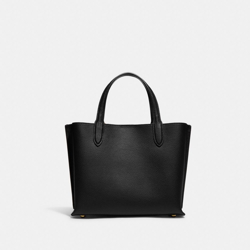 Black Women Coach Willow 24 Polished Pebble Leather Tote Bag | MY_CH84206