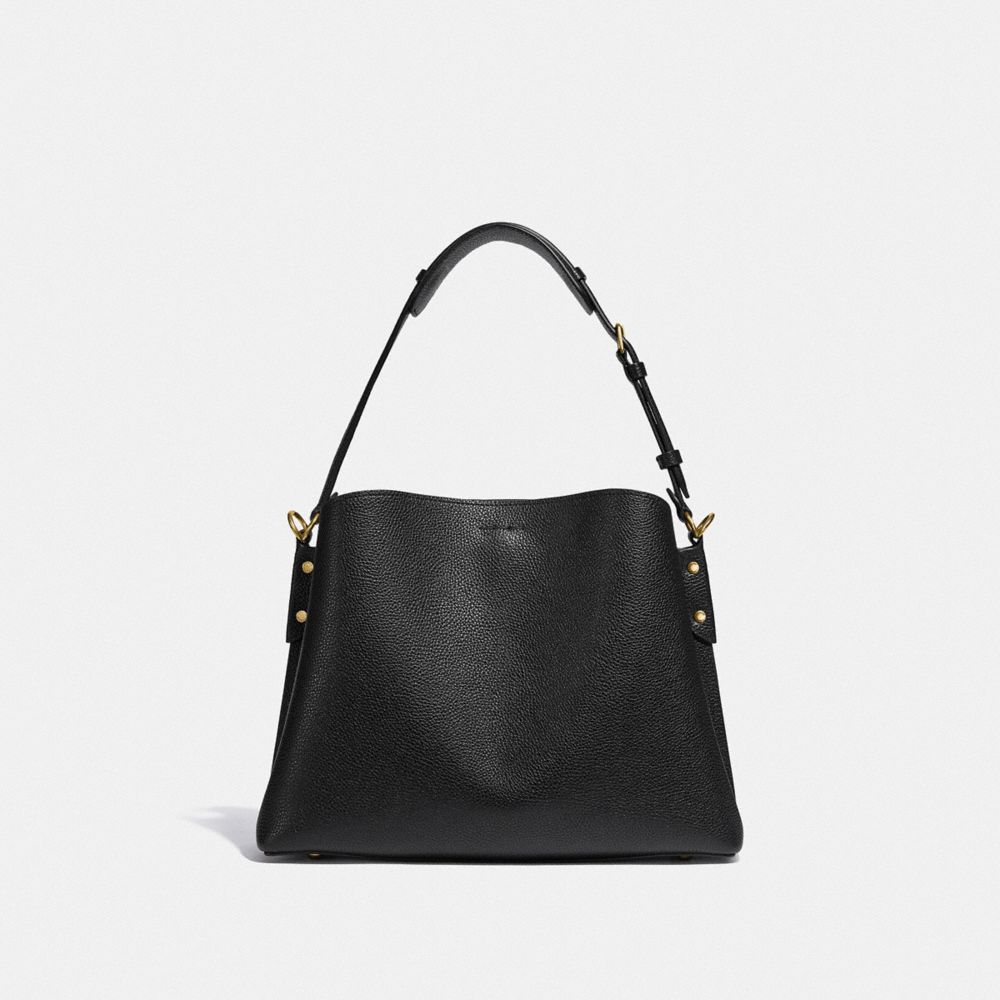 Black Women Coach Willow Pebble Leather Shoulder Bags | MY_CH46152