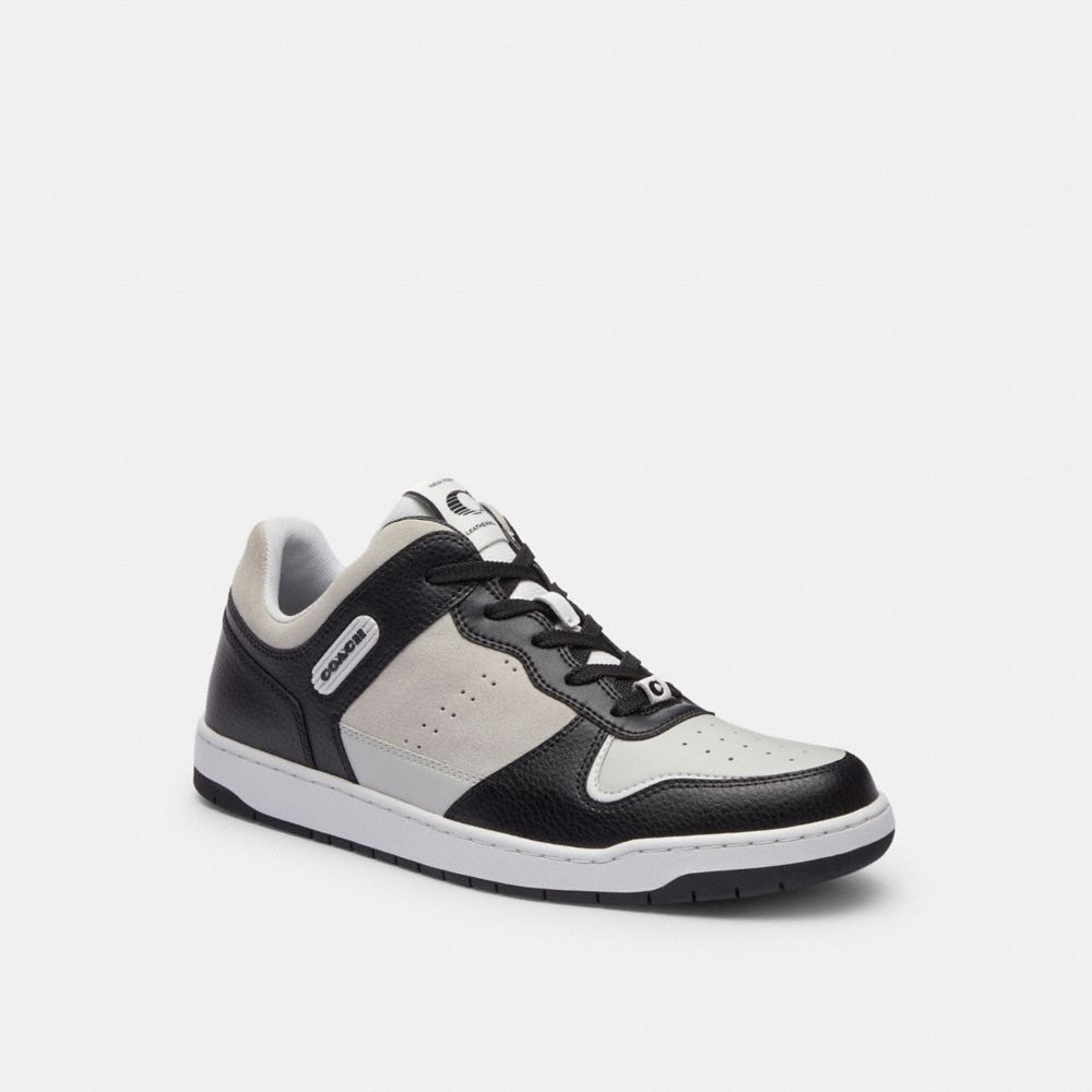 Black / White Men Coach C201 Sneakers | MY_CH14747