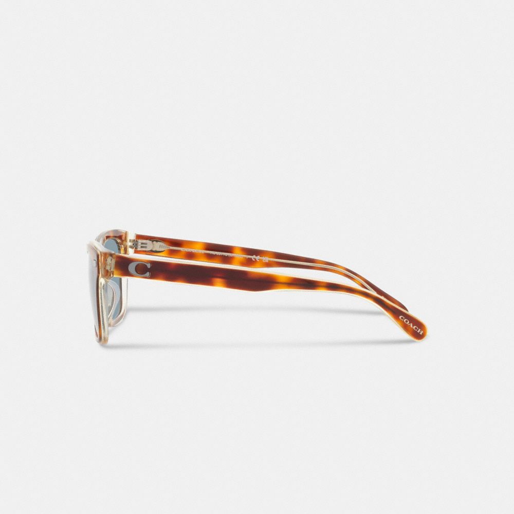 Blue Men Coach Beveled Signature Square Sunglasses | MY_CH14413