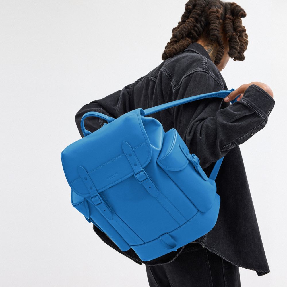 Blue Men Coach Hitchberry Backpacks | MY_CH27256